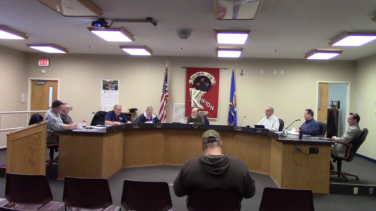 Kenyon, MN City Council Meeting Part 1 April 9, 2019 YouTube