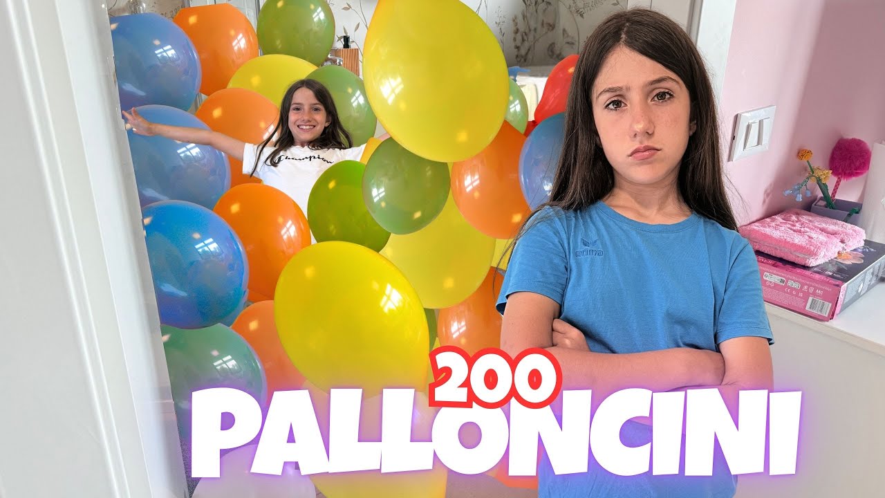 RIEMPIAMO LA CAMERA DI VANESSA CON 200 PALLONCINI PIENI DI REGALI - Scherzo Incredibile!