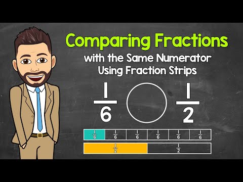 Comparing Fractions with the Same Numerator Using Fraction Strips | Math with Mr. J