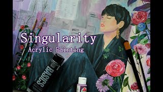 🌹Kim Taehyung Singularity Acrylic Painting🌹