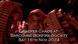 Cracker Chaos at Barcombe Bonfire Society's 2024 Bonfire Procession