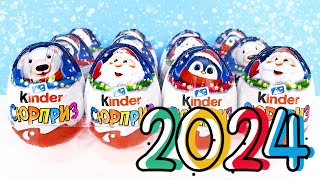 Новогодние Киндер Сюрпризы 2024! Unboxing New Year Kinder Surprise Eggs! Новая Коллекция!