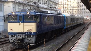 EF64-1032+E131系1000番台 T6編成 新津出場配給 大船駅通過