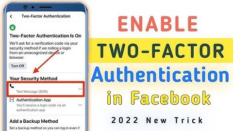 Facebook || How To Enable Use Two-factor Authentication in Facebook 2022 | two step verification