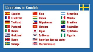 Countries in Swedish