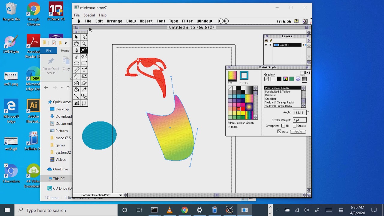 minivmac mac II on Windows 10 on ARM device