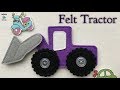 Felt Tractor for Quiet Book Page "Transport"