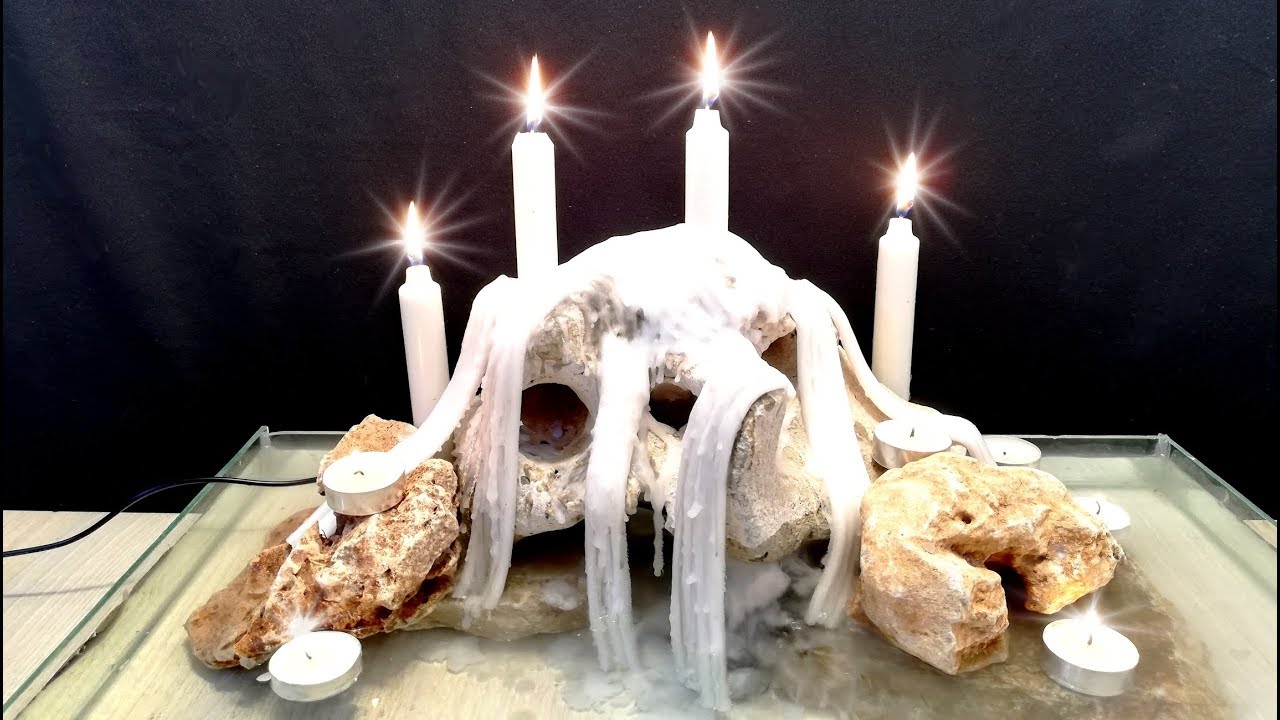 How to make a beautiful Fountain with Wax and Candles /DIY YouTube