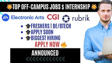 🚀 Top Internships 2025 | Electronic Arts (EA), CGI, Rubrik | Apply Now | Tech Internship Update