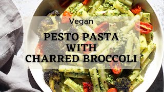 VEGAN PESTO PASTA WITH CHARRED BROCCOLI | Vegan Richa Recipes