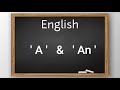 Understanding Articles: A and An