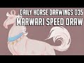 Daily Horse Drawings 035: Marwari (speed draw)