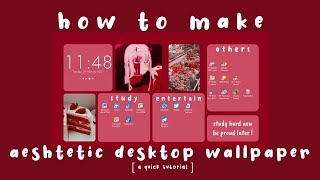 watch me edit 🎈🧸 : how to make aeshtetic desktop wallpaper windows 10