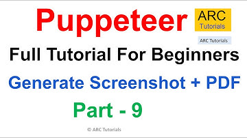 Puppeteer Tutorial #9 | Generate Screenshots and PDF