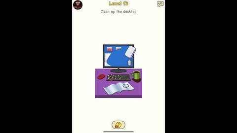 Brain Dop Erase One Part: Clean Up The Desktop Gameplay Walkthrough #Shorts