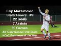 Filip maksimovic  22 goals 7 assists  freshman of the year 1st team selection