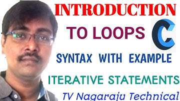 INTRODUCTION TO ITERATIVE STATEMENTS || LOOPS || TYPES OF LOOPS || RULES||  C-PROGRAMMING --LEC-25