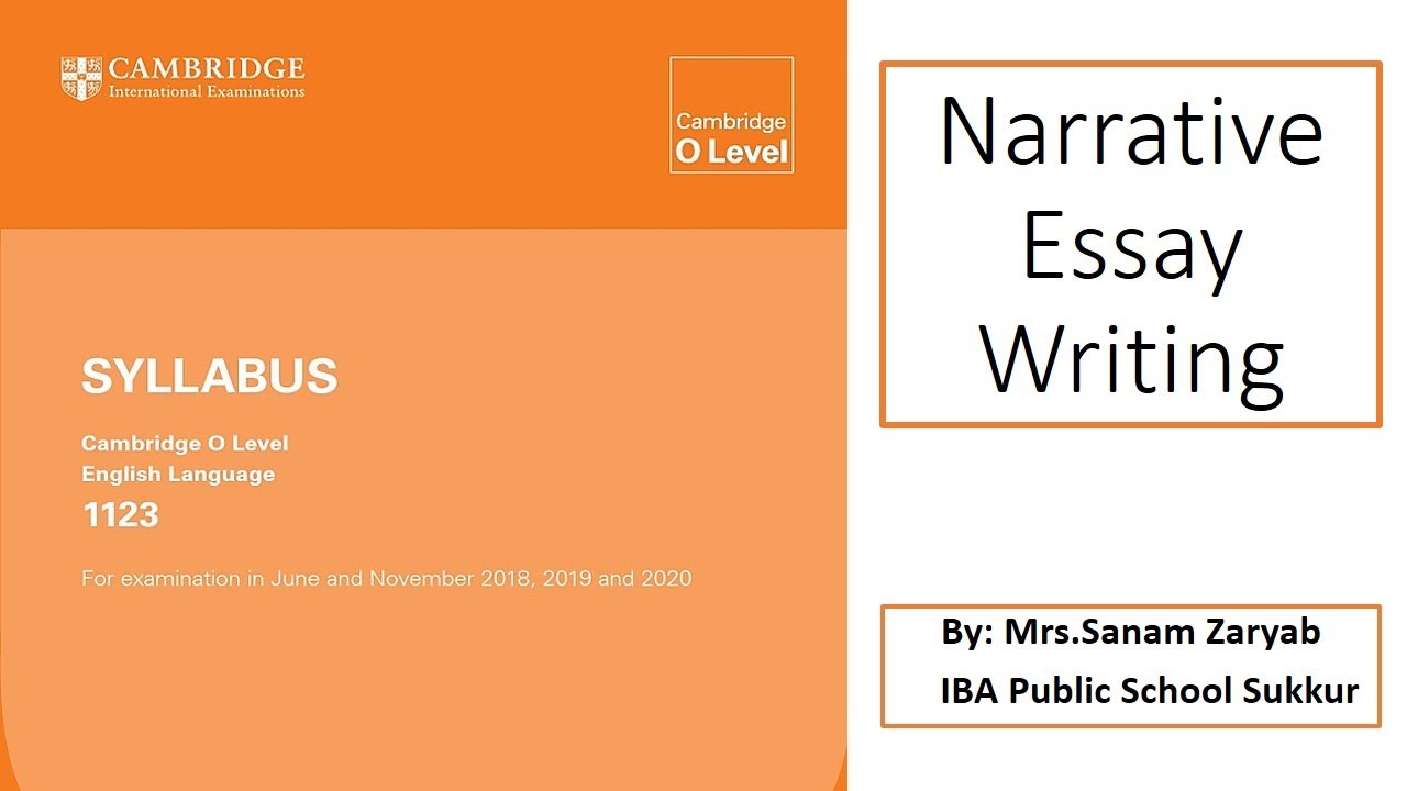 sample narrative essays for o levels