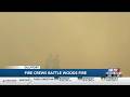 Gulfport Fire Department, Mississippi Forestry fighting fast-moving woods fire near Gulfport neig...