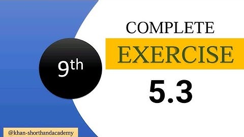 Exercise 5.3 - 9th Class Math | Unit 5 | Factorization | Khan S&C Academy