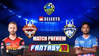 #IPL2021 | Hyderabad vs Rajasthan Match Preview and Best Fantasy XI in just 2 Minutes | SK Selects