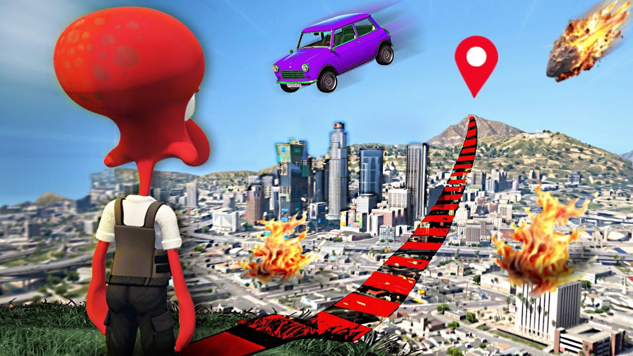 Crucé el Mapa de GTA 5 pero cada 20 Segundos hay Caos Random