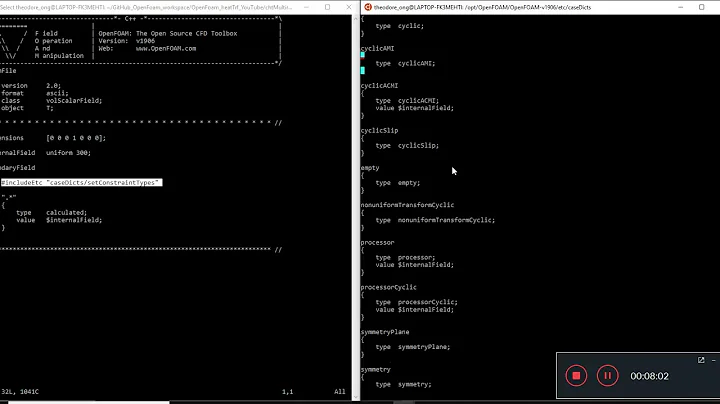 OpenFoam Heat Transfer 31 - chtMultiRegionFoam hot sphere in oil part ii velocity BCs