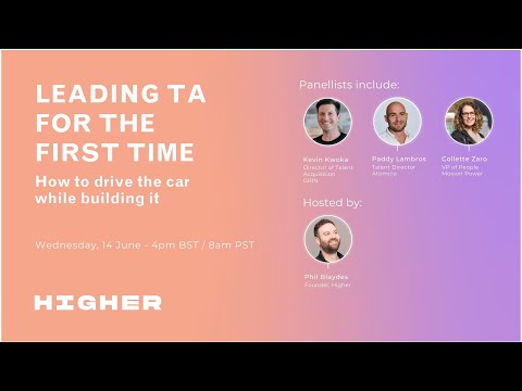Webinar 5: Leading TA for the first time
