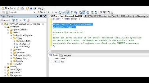 There are fewer columns in the INSERT statement than values specified in the VALUES clause The numbe