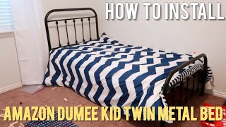 How to Install Amazon Kids Twin Metal DUMEE BF634E Bed w/ no Instructions