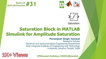 Saturation Block in MATLAB Simulink for Amplitude Saturation #31 | Basics | Paramjeet Singh Jamwal