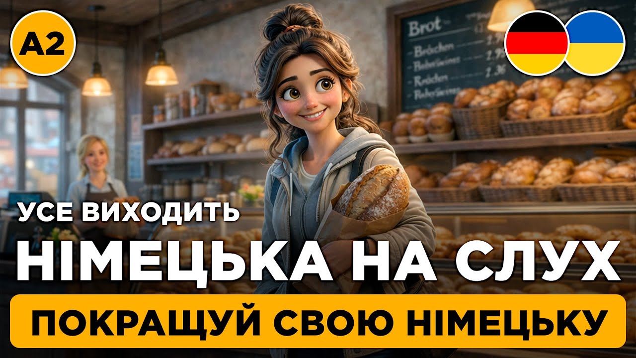 Практикуйте німецьку на слух || Коротка розповідь для початківців || 😊 Alles klappt (А2)