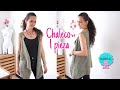 Chaleco a crochet tejido en una sola pieza - todas las tallas