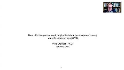 Fixed effects regression with longitudinal data: Least-squares dummy variable approach using SPSS
