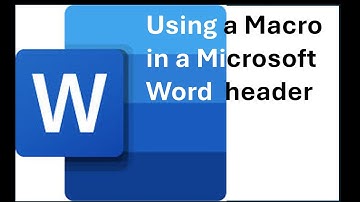 Automate MS Word header using macro