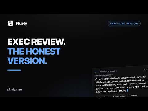 Pluely Project Review Demo: Invisible AI Gives the COO the Honest Version — Budget, Scope, Risk