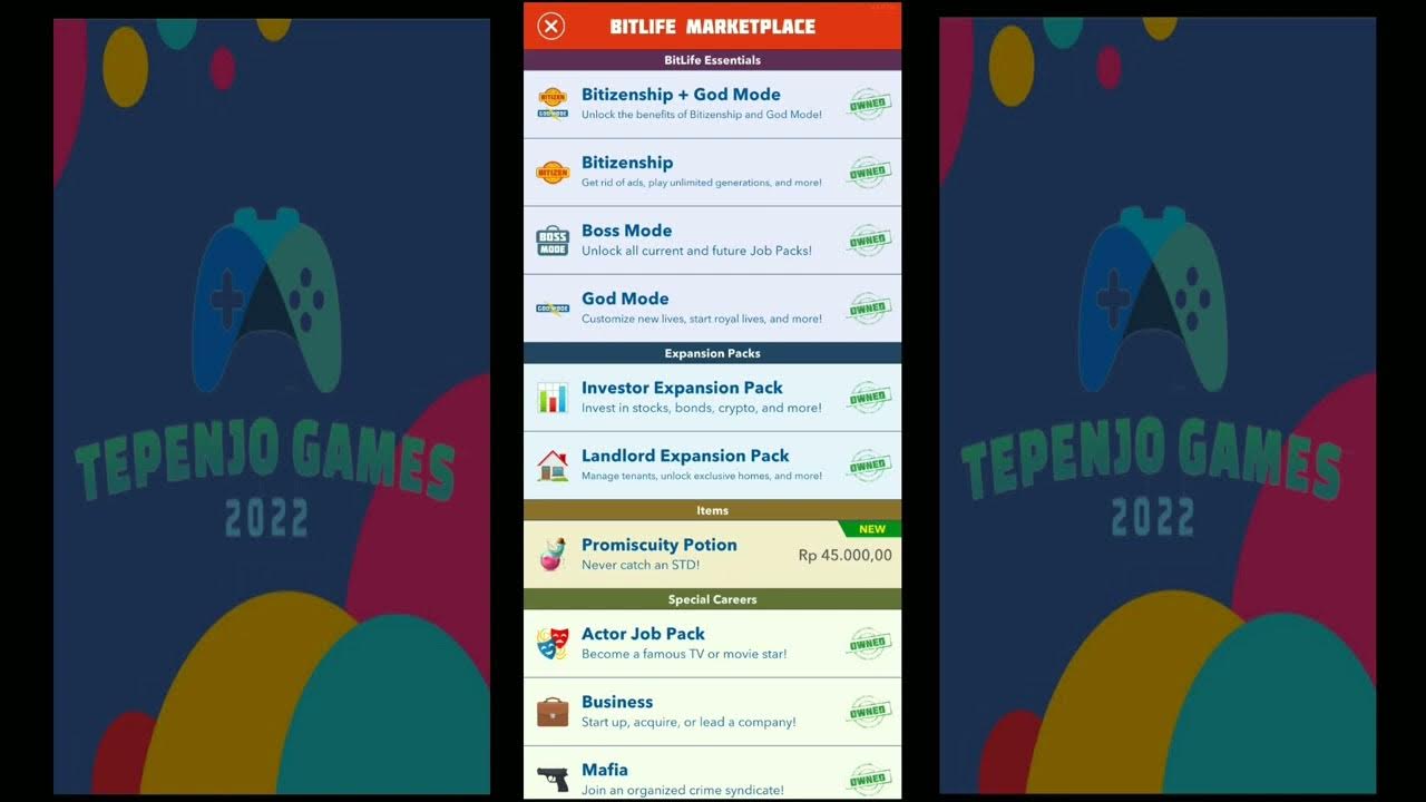 Bitlife Mod Apk 3 8 6 ｜ Bitizenship ｜ God Mode ｜ Time Machine ｜ Expansion Pack ｜ Landlord Pack