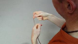 How to tie Japa Mala Knots Brahmagranti Right handed version