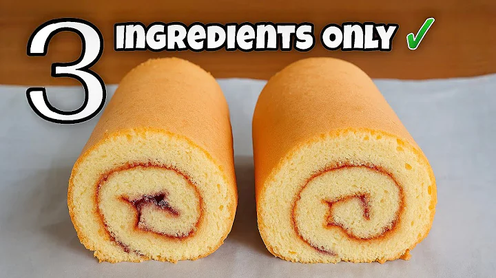 Easy Swiss Roll / Cake Roll [ Only 3 Ingredients ] Simple Swiss Roll Recipe