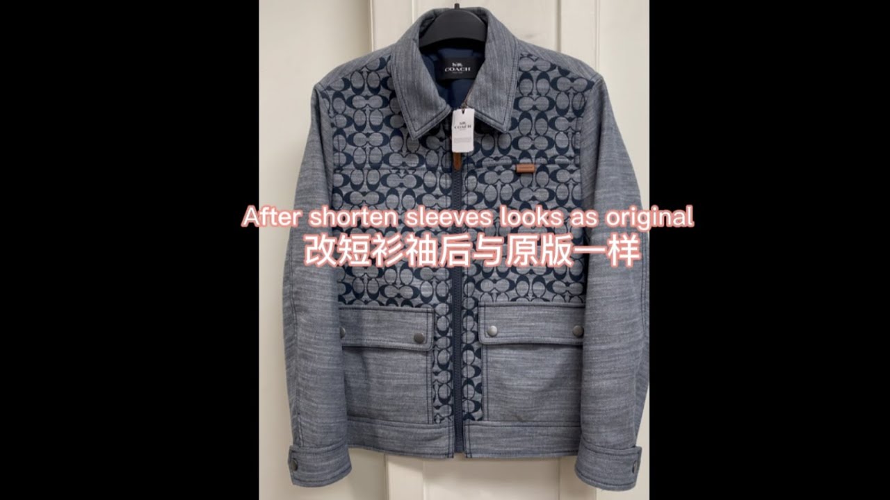 shorten jeans jacket sleeves with cuffs looks as original YouTube