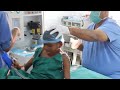 Boy trying to run away from surgery then later given Anesthesia