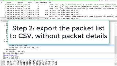 Wireshark Tip #20: Export to CSV