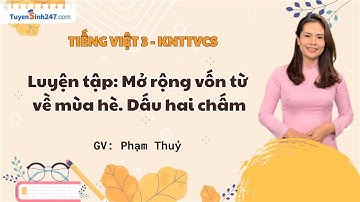 Luyện tập: Mở rộng vốn từ về mùa hè. Dấu hai chấm  | Tiếng Việt 3 (KNTTVCS) | Cô Phạm Thị Thu Thủy