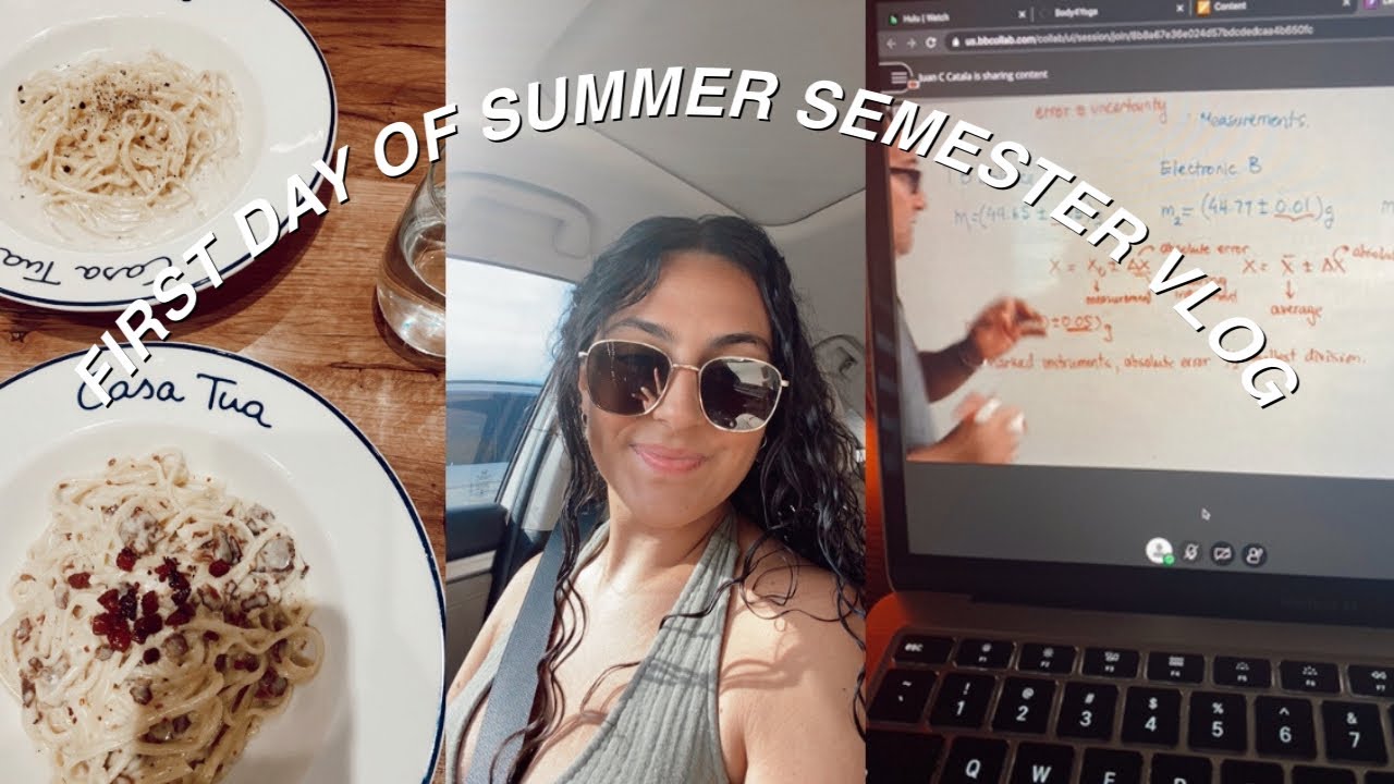 FIRST DAY OF SUMMER SEMESTER VLOG ♡ uf, workout, becoming a TA, physics and more