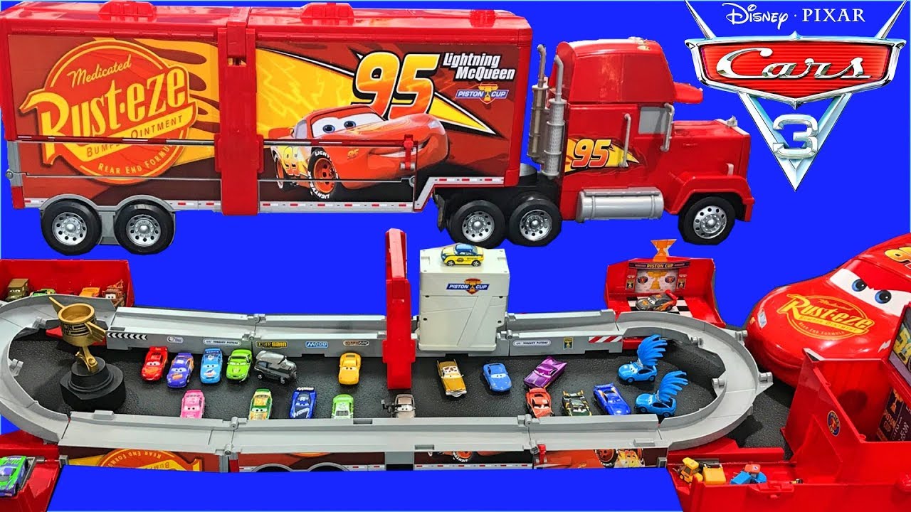 disney cars mack truck race track