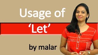 Usage of 'let' # 32  Learn English with Kaizen through Tamil