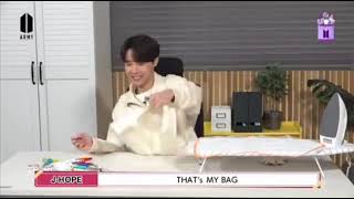 [ENG SUB] BTS SNACK TIME S2 JHOPE #3 MAKE A EASY ECO BAG WITH JHOPE