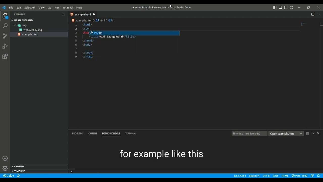 how to add background in html using css - YouTube