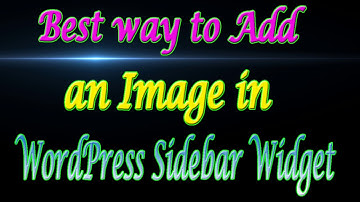 Best way to add an image in wordpress sidebar widgiet