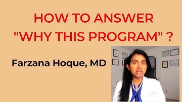 How to Answer "Why This Residency Program"?  #img #eras #doctor #usmle #match #interview #medicine